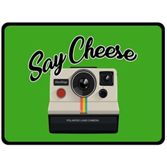 Say Cheese Double Sided Fleece Blanket (large)  by Valentinaart