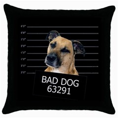 Bed dog Throw Pillow Case (Black)