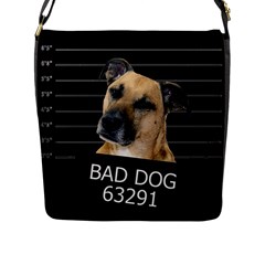 Bed dog Flap Messenger Bag (L) 