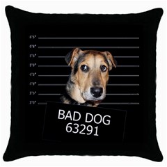 Bed Dog Throw Pillow Case (black) by Valentinaart