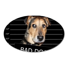 Bed Dog Oval Magnet by Valentinaart