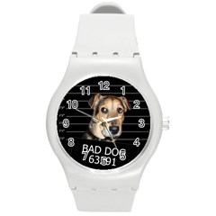 Bed Dog Round Plastic Sport Watch (m) by Valentinaart