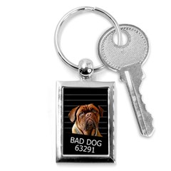 Bed Dog Key Chains (rectangle)  by Valentinaart