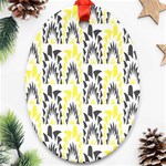 Tricolored Geometric Pattern Ornament (Oval) Front