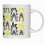 Tricolored Geometric Pattern White Mugs Right