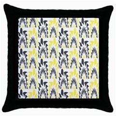 Tricolored Geometric Pattern Throw Pillow Case (black) by linceazul