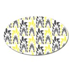 Tricolored Geometric Pattern Oval Magnet Front