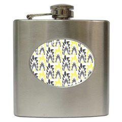 Tricolored Geometric Pattern Hip Flask (6 Oz) by linceazul