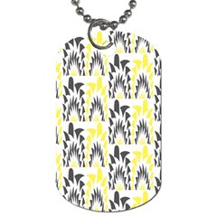 Tricolored Geometric Pattern Dog Tag (two Sides) by linceazul