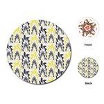 Tricolored Geometric Pattern Playing Cards (Round)  Front