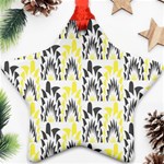 Tricolored Geometric Pattern Star Ornament (Two Sides) Front