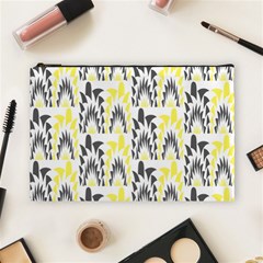 Tricolored Geometric Pattern Cosmetic Bag (large)  by linceazul