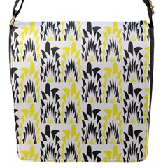 Tricolored Geometric Pattern Flap Messenger Bag (s) by linceazul