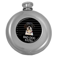 Bad Dog Round Hip Flask (5 Oz) by Valentinaart