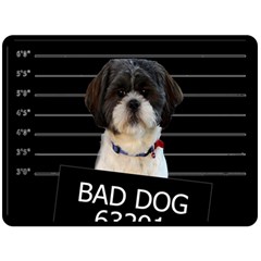 Bad Dog Fleece Blanket (large)  by Valentinaart