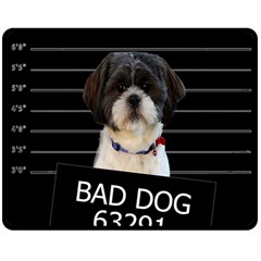 Bad Dog Double Sided Fleece Blanket (medium)  by Valentinaart