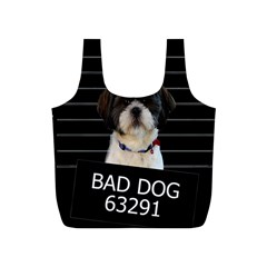 Bad Dog Full Print Recycle Bags (s)  by Valentinaart