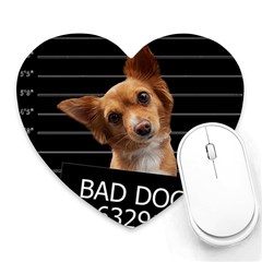 Bad Dog Heart Mousepads by Valentinaart