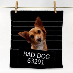 Bad Dog Face Towel by Valentinaart