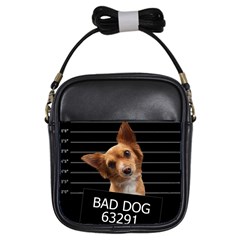 Bad Dog Girls Sling Bags by Valentinaart