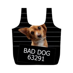 Bad Dog Full Print Recycle Bags (m)  by Valentinaart