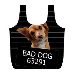 Bad Dog Full Print Recycle Bags (l)  by Valentinaart