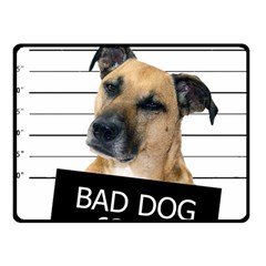 Bad Dog Fleece Blanket (small) by Valentinaart