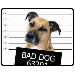 Bad Dog Double Sided Fleece Blanket (medium)  by Valentinaart