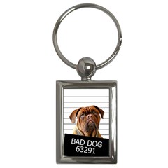 Bad Dog Key Chains (rectangle)  by Valentinaart