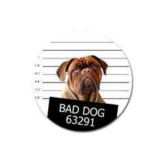 Bad Dog Magnet 3  (round) by Valentinaart