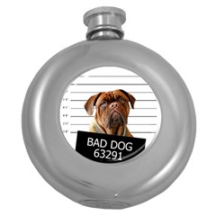 Bad Dog Round Hip Flask (5 Oz) by Valentinaart