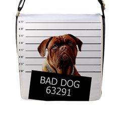 Bad Dog Flap Messenger Bag (l)  by Valentinaart