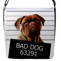 Bad Dog Flap Messenger Bag (s) by Valentinaart