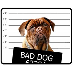 Bad Dog Double Sided Fleece Blanket (medium)  by Valentinaart