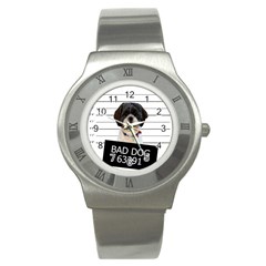 Bad Dog Stainless Steel Watch by Valentinaart