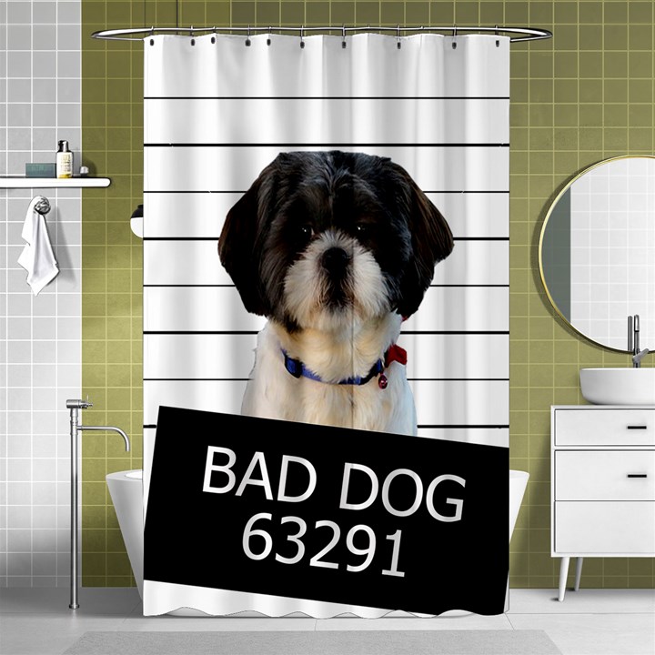 Bad dog Shower Curtain 48  x 72  (Small) 