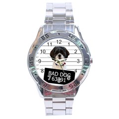 Bad Dog Stainless Steel Analogue Watch by Valentinaart