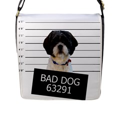 Bad Dog Flap Messenger Bag (l)  by Valentinaart