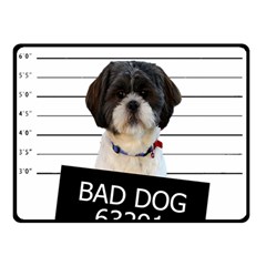 Bad Dog Double Sided Fleece Blanket (small)  by Valentinaart