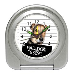 Bad Dog Travel Alarm Clocks by Valentinaart