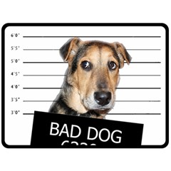 Bad Dog Fleece Blanket (large)  by Valentinaart