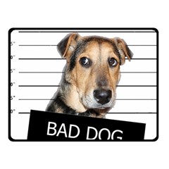 Bad Dog Fleece Blanket (small) by Valentinaart