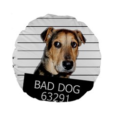 Bad Dog Standard 15  Premium Round Cushions by Valentinaart