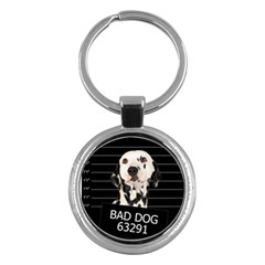 Bad Dog Key Chains (round)  by Valentinaart