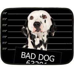 Bad Dog Double Sided Fleece Blanket (mini)  by Valentinaart