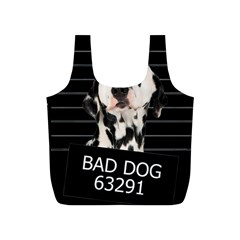 Bad Dog Full Print Recycle Bags (s)  by Valentinaart