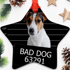 Bad Dog Ornament (star) by Valentinaart