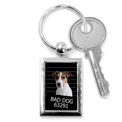 Bad Dog Key Chains (rectangle)  by Valentinaart