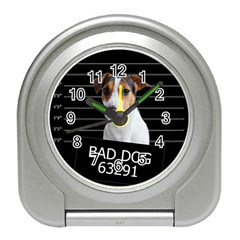 Bad Dog Travel Alarm Clocks by Valentinaart