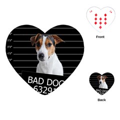 Bad Dog Playing Cards (heart)  by Valentinaart